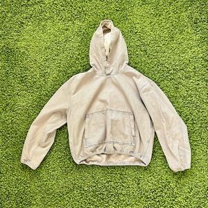 Zara Light Tan Denim Hoodie